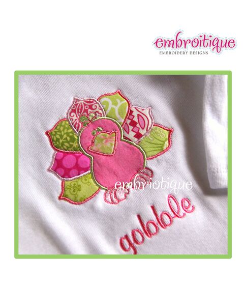 Turkey Applique Design - Perfect for Boys and Girls
