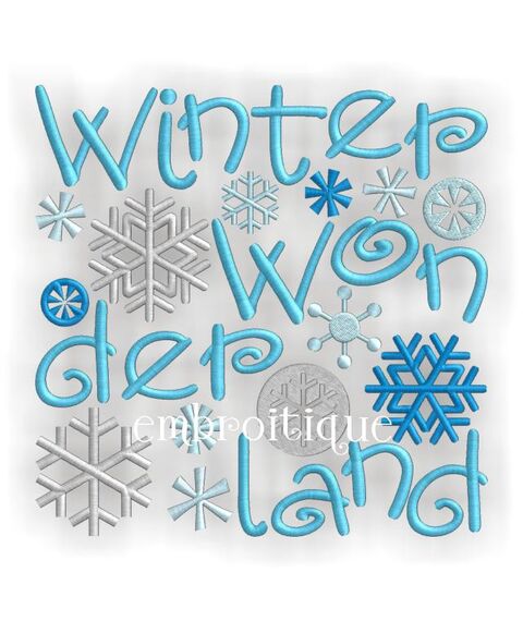 Winter Wonderland Holiday Season Snowflake Block