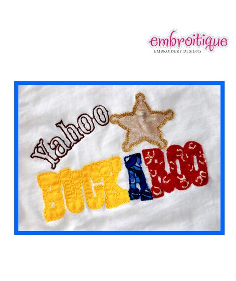 Yahoo Buckaroo Cowgirl Cowboy Raw Edge Applique