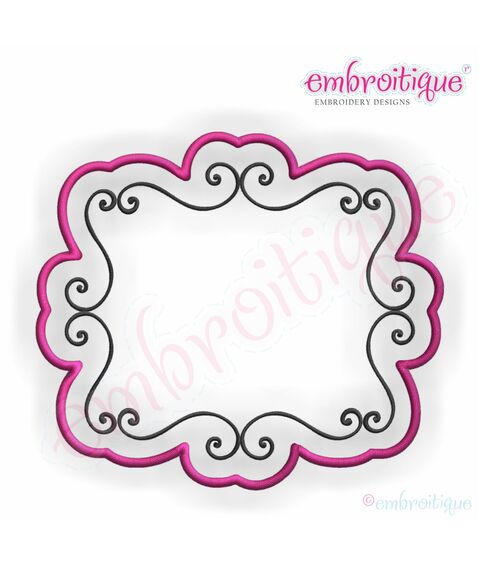 Coleman applique Font Frame