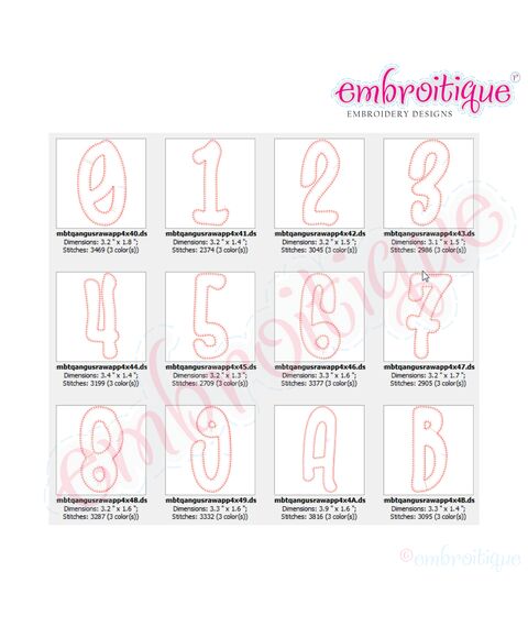 Angus Raw Edge Applique Monogram Set