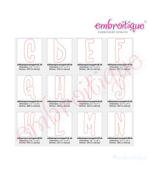 Angus Raw Edge Applique Monogram Set