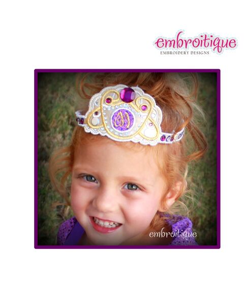 Dazzling Diadem Monogram Princess Tiara - in the hoop, 2 image