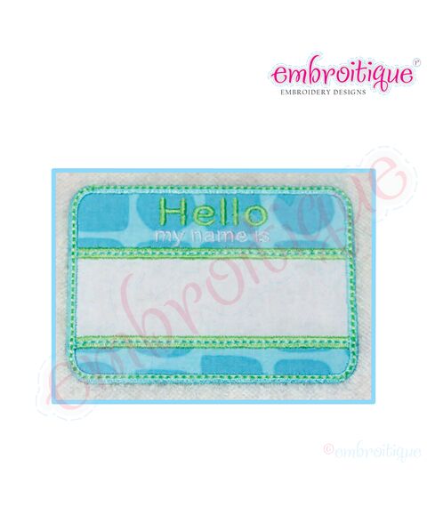 Hello my name is Sticker Badge Applique, 2 image