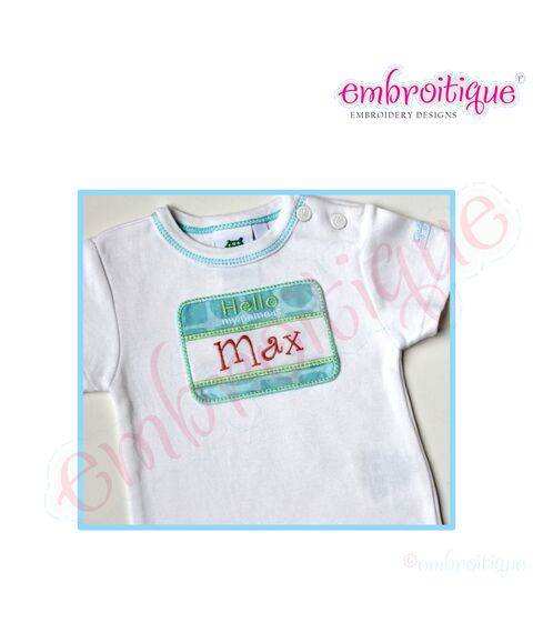Hello my name is Sticker Badge Applique, 3 image