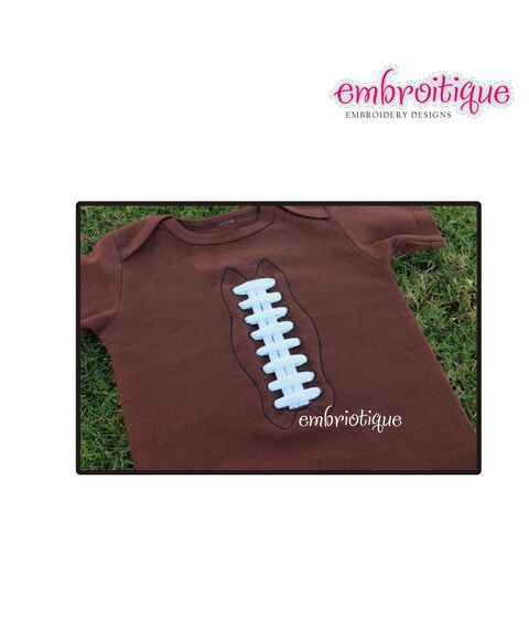 In the Hoop Football Lace Applique Design - Awesome for Boy - Adorable for girls, 2 image