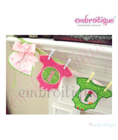 Onesie Baby Banner Announcement It's a Boy or Girl Star and Heart, 2 image