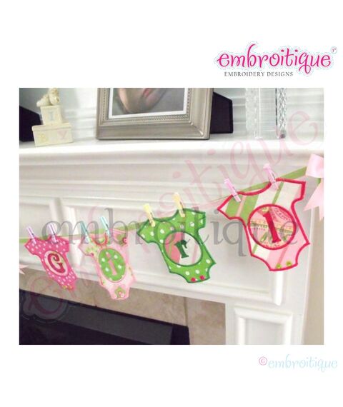 Onesie Baby Banner Announcement It's a Boy or Girl Star and Heart, 3 image