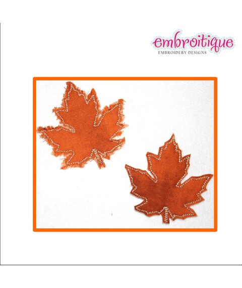 Raw Edge Leaf Set - Perfect for Fall or Thanksgiving Decor and Embellishments, 2 image