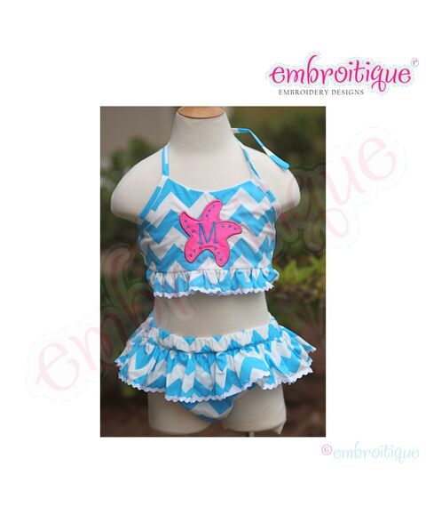 Starfish Beach Applique Design, 2 image