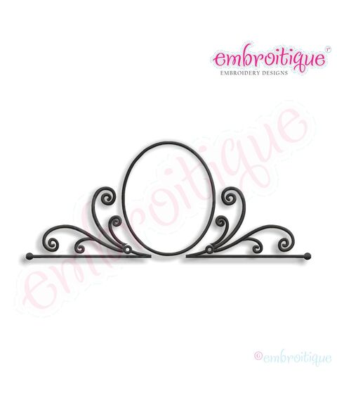 Vintage Oval Monogram Font Frame, 2 image