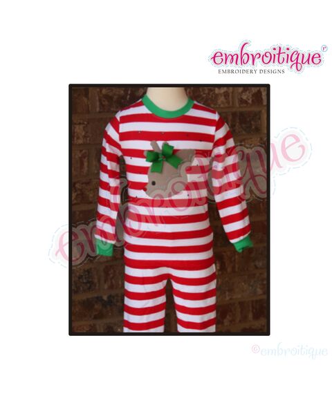Vintage Reindeer Silhouette Raw Edge Applique, 3 image