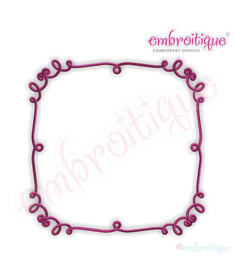 Whimsical Curly Doodle Font Frame, 2 image