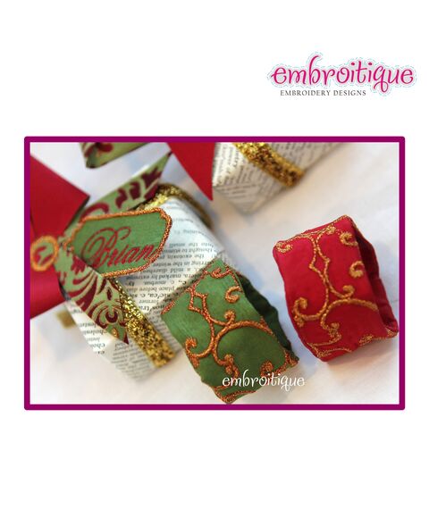 Double Scalloped Edge Gift tag - Place setting - Bonus "Blessings" and "Thanks" tags included