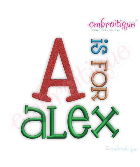 Alex Monogram Font Set