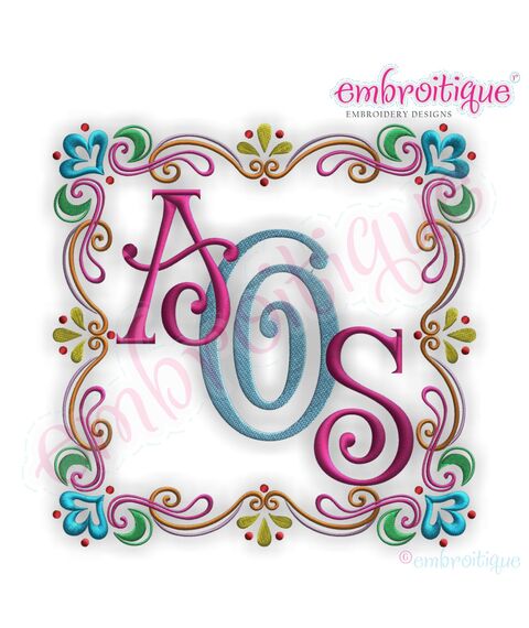 Alexis Monogram Font Frame