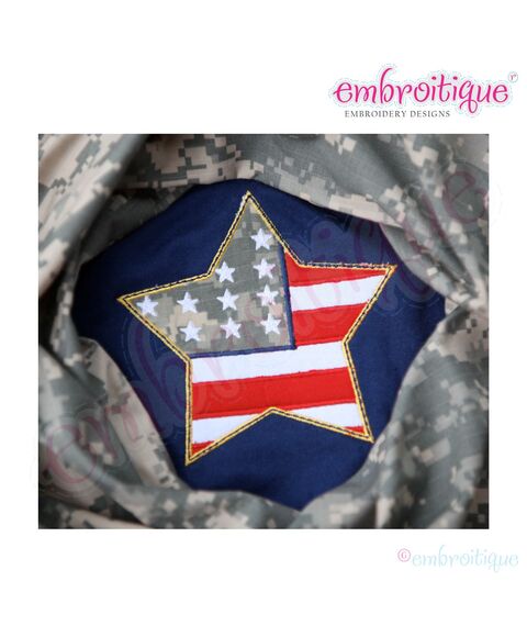 American Flag Star Applique - 4th of July