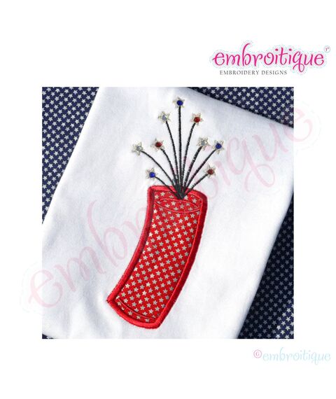 Bursting Firecracker 4th of July Applique