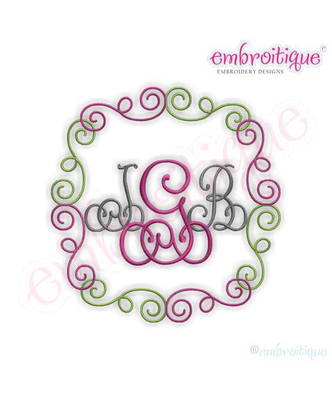 Carol Scroll Monogram Font Frame