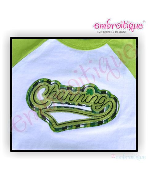 Charming Sporty Baseball Style Raw Edge Applique for St. Patrick's Day