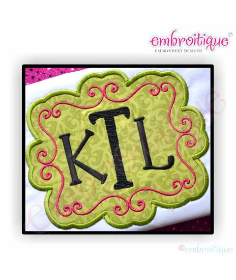 Coleman applique Font Frame