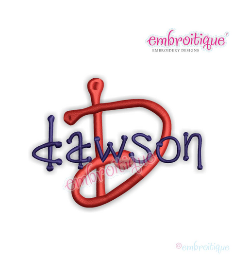 Dawson Machine Embroidery Monogram Set - Adorable Dotted Alphabet for Boys and Girls