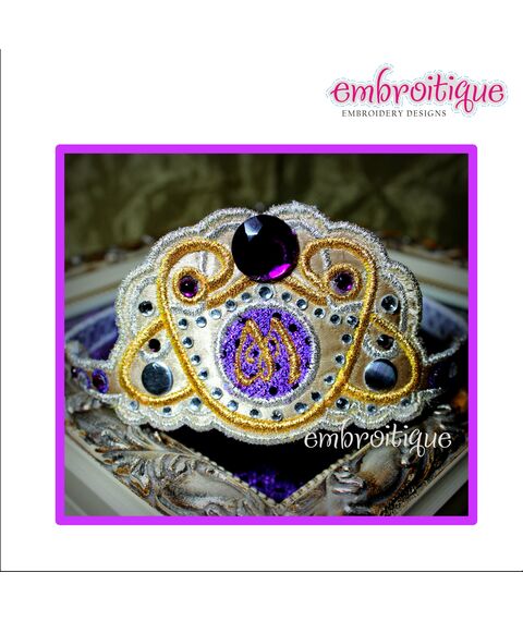 Dazzling Diadem Monogram Princess Tiara - in the hoop
