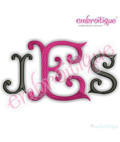 Fancy 2 Monogram Set