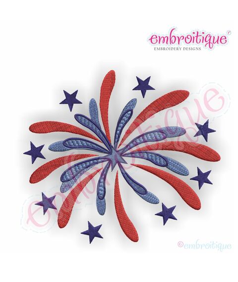 Firework Firecracker 4th of July Embroidery Designs