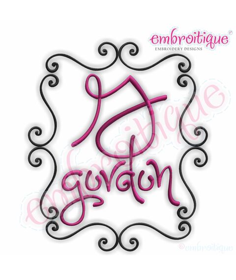 Gordon Monogram Font Frame