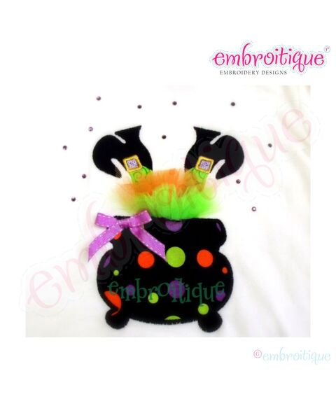 Halloween Wonky Witch Feet Cauldron Tutu - with instructions
