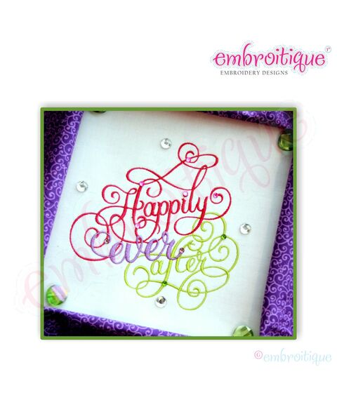 Happily Ever After Calligraphy Wedding Script Design