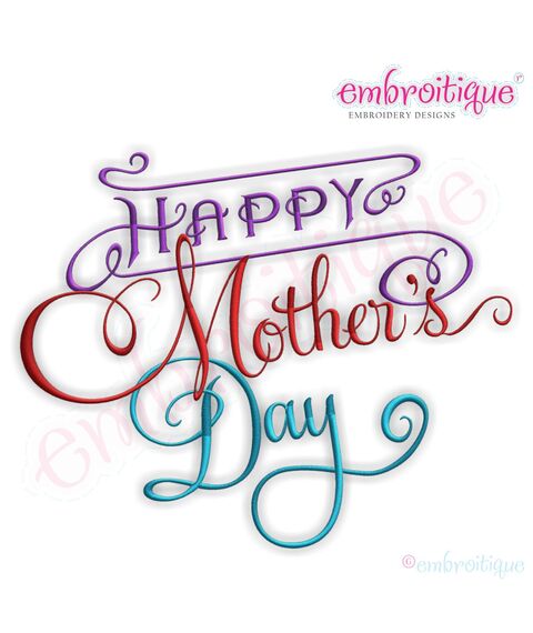 Happy Mother's Day Calligraphy Script Design