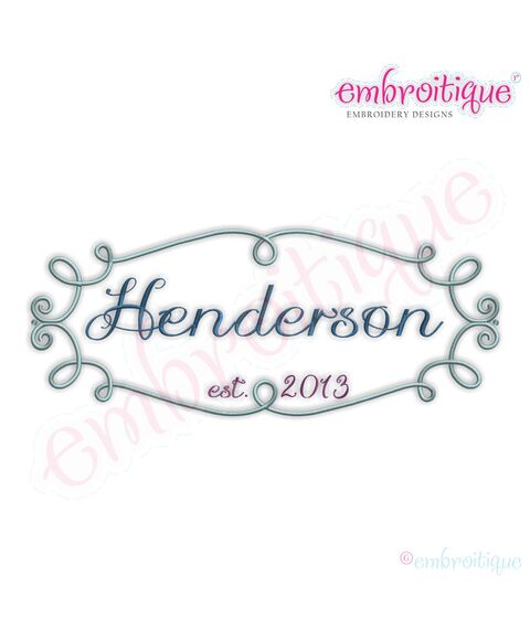 Henderson Monogram Font Frame