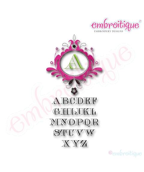 Imperial Font Frame Alphabet