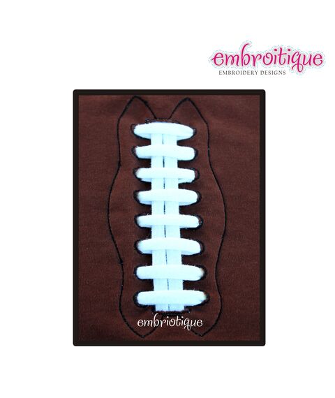 In the Hoop Football Lace Applique Design - Awesome for Boy - Adorable for girls