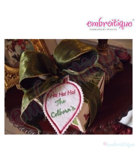 ITH Ho Ho Ho Ornament Christmas Gift Tags