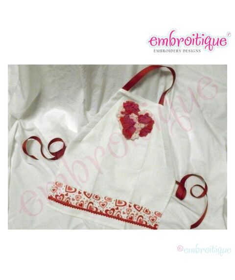 ITH Shabby Sweet Heart Applique and Apron Instructions