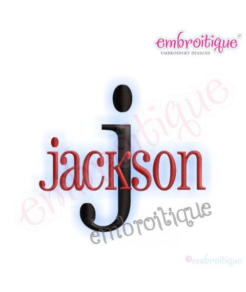 Jackson Monogram Alphabet Font - Great for Boys, and Girls Too