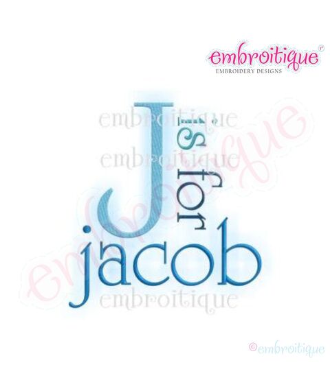 Jacob Monogram Set - Great for Boys..and Girls too