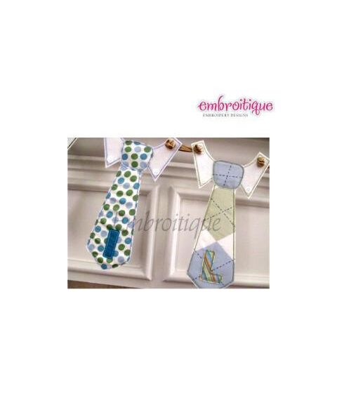 Little (Lil) Man Tie Raw Edge Banner - Father's Day