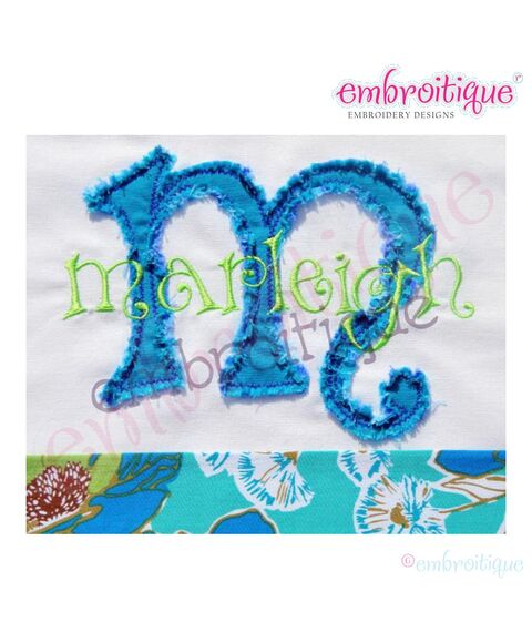 Marleigh Raw Edge Applique Monogam Set