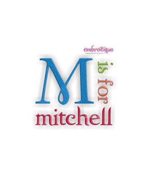 Mitchell Monogram Set - great for boys and girls
