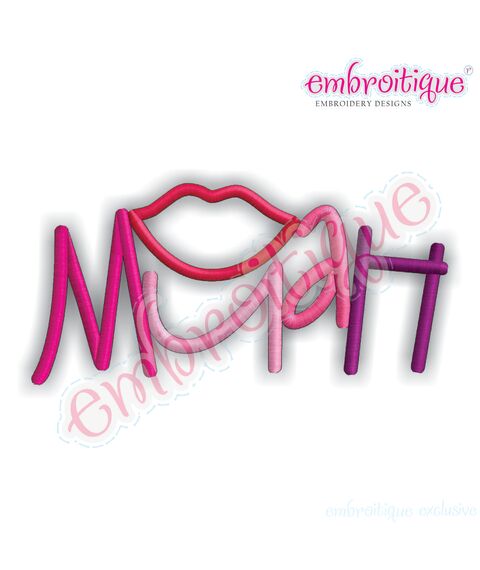 Muah Valentine's Day Kiss Word Art