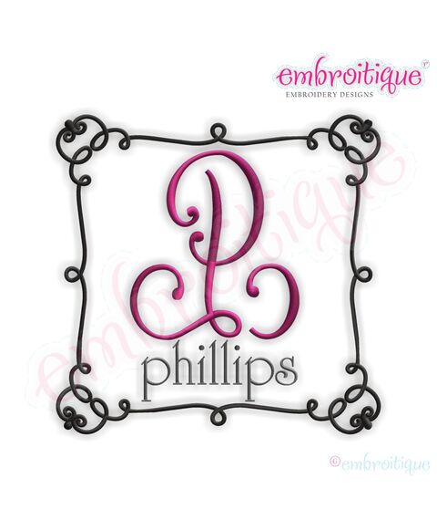 Phillips Monogram Font Frame