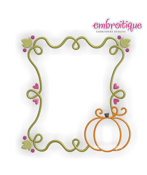 Pumpkin Vine Fall Font Frame