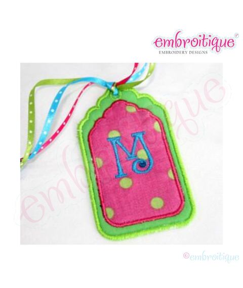 Scalloped Rectangle Gift Tag - Bag Tag - PDF Instructions Included