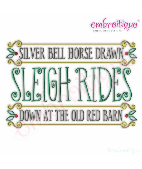 Silver Bell Horse Drawn Sleigh Rides - Vintage Holiday Design