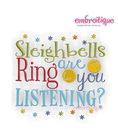 Sleighbells Ring ... are you listening Word Block