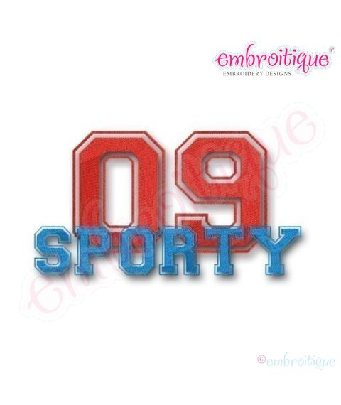 Sporty Letters and Numbers Monogram Set